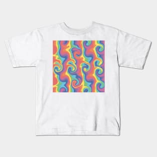 Rainbow Pastel Swirls Kids T-Shirt